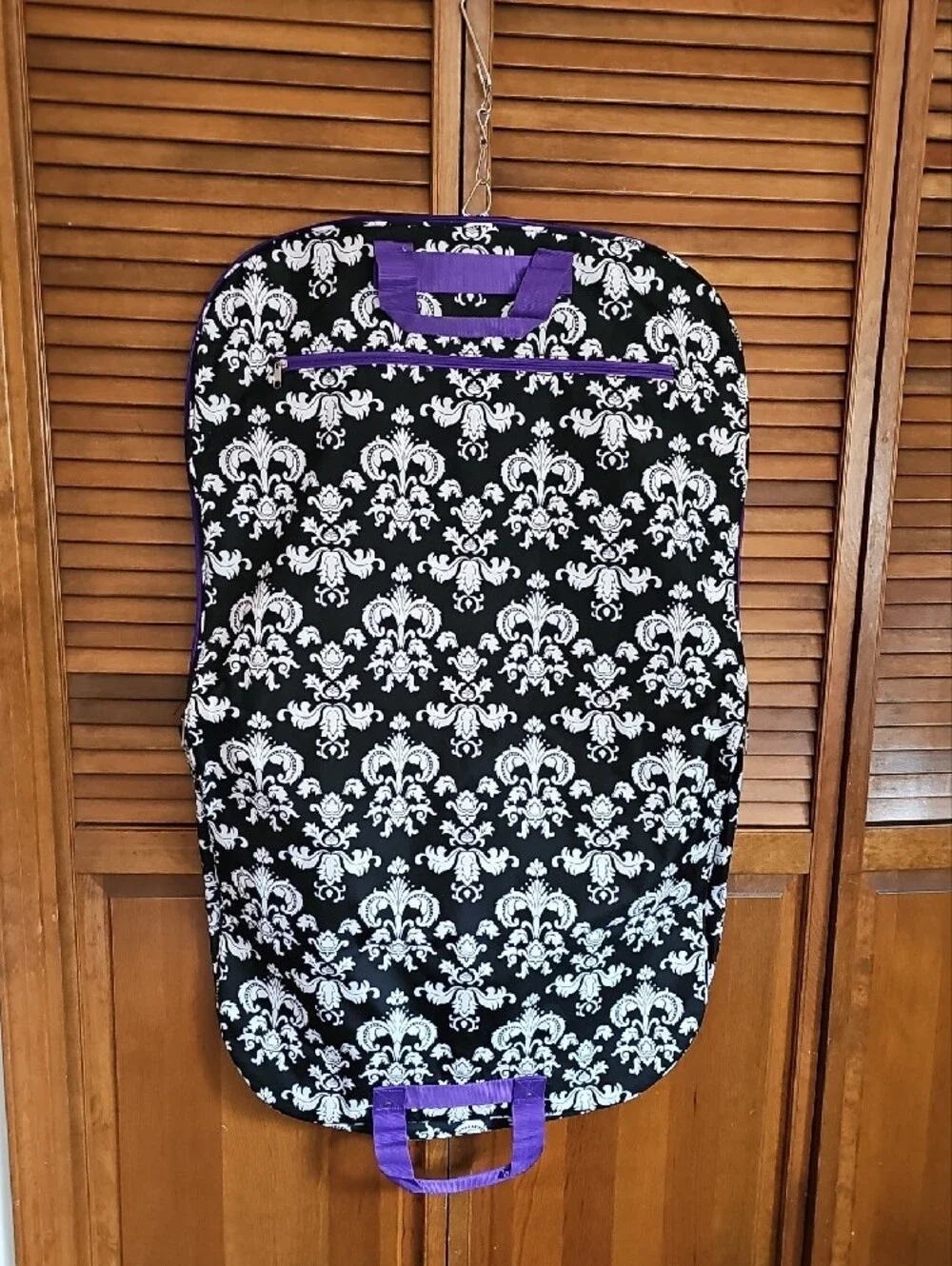 Damask Hanging Garment Bag Travel Organizer Suit Dress Carrier inside pockets